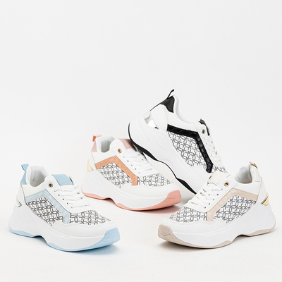 Sportschuhe für Damen in Beige und Weiß Turnschuhe Weniso - Schuhe