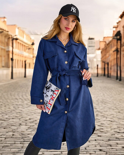 Пальто жіноче сорочкового типу Royalfashion
