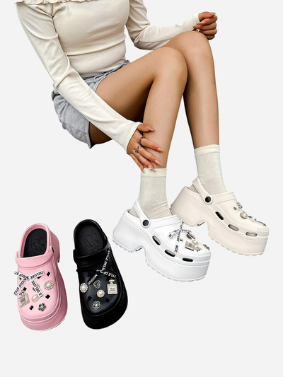Royalfashion Damen Gummisandalen mit Dekorationen Dellos