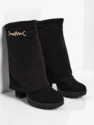 Luna Schwarze Elegante Stiefeletten für Kalte Tage