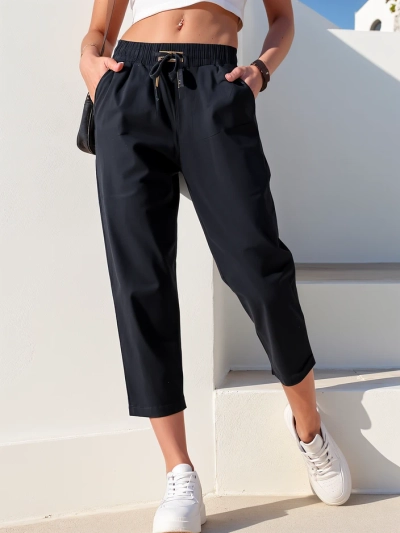 Royalfashion Einfache Damenstoffhosen 7/8