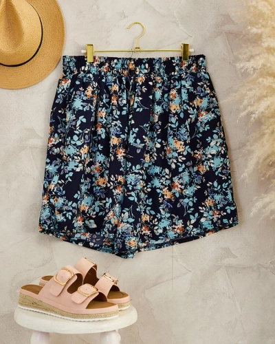 Royalfashion Shorts aus Stoff mit Blumen PLUS SIZE