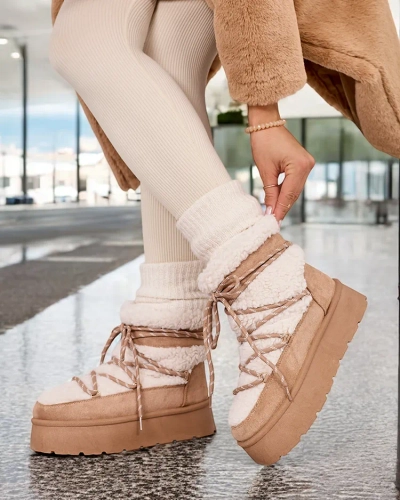 Royalfashion Damen-Schneestiefel zum Schnüren Evonie
