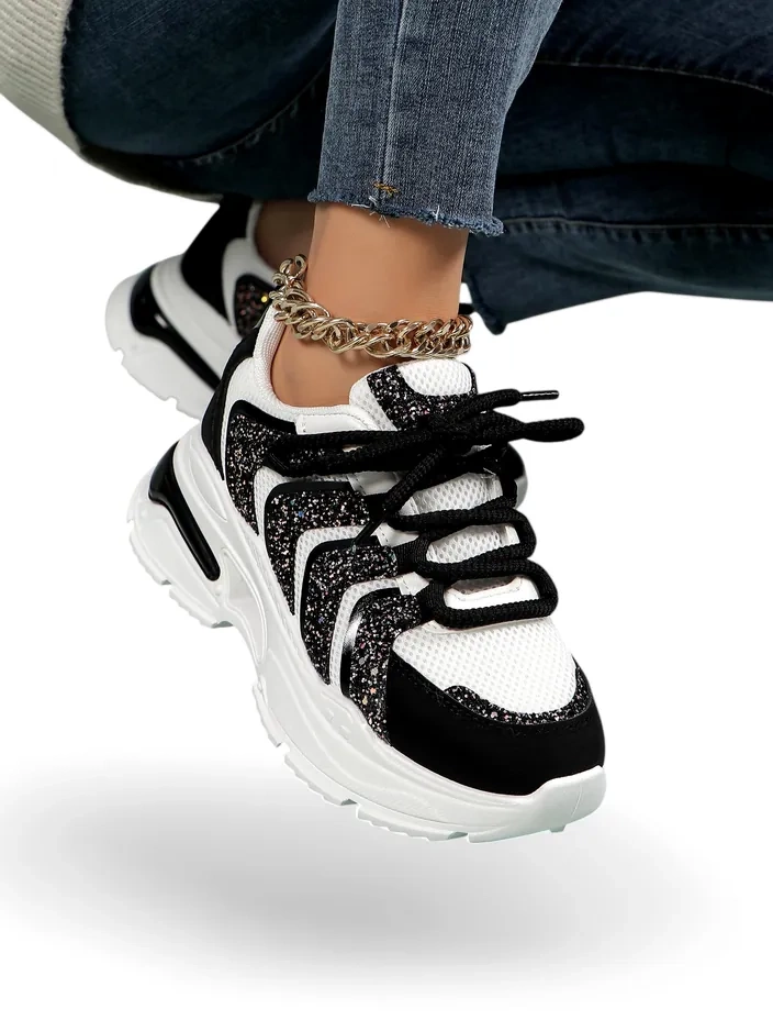 Royalfashion Damen Sportliche Plateau Sneakers Angello