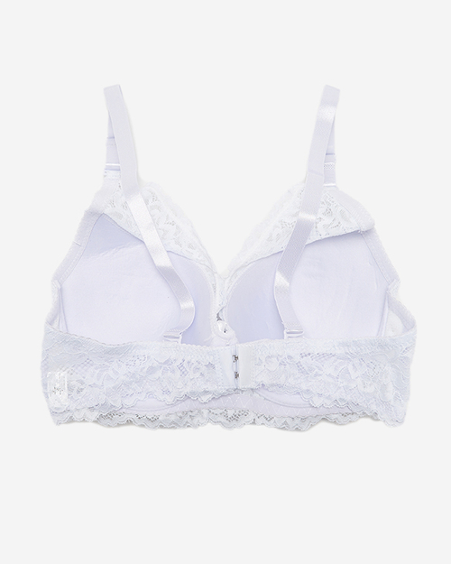 Білий жіночий бюстгальтер з мереживом