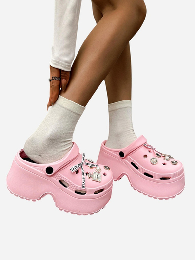 Royalfashion Damen Gummisandalen mit Dekorationen Dellos