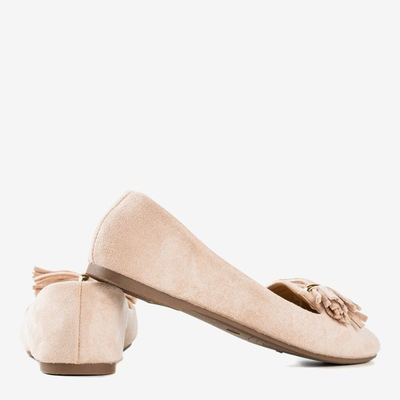 Rosa Ballerinas mit Fralise-Dekoration - Schuhe 1