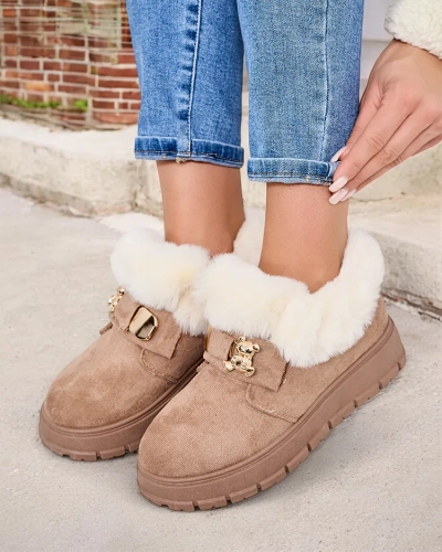 Royalfashion Damen Kurzstiefel a'la Schneestiefel Dobis