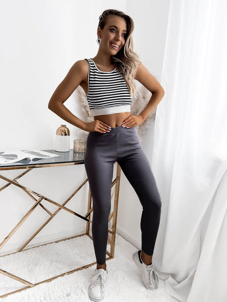 Dunkelgraue Damen-Leggings- Kleidung