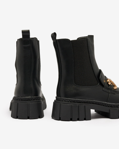 Damenstiefel zum Hineinschlüpfen in Schwarz Inilco- Footwear