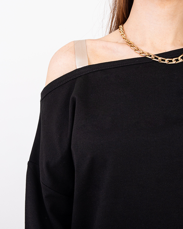 Set aus schwarzer Bluse und Rock für Damen - Kleidung