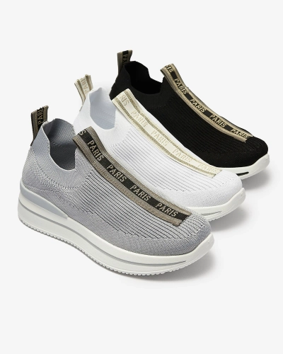Damen Slipper mit Schriftzug in grau Cerppa- Footwear
