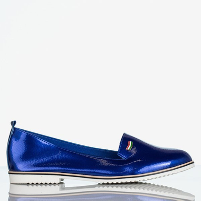 Blaue Kobalt-Slipper für Damen von Cyganeska - Schuhe 1