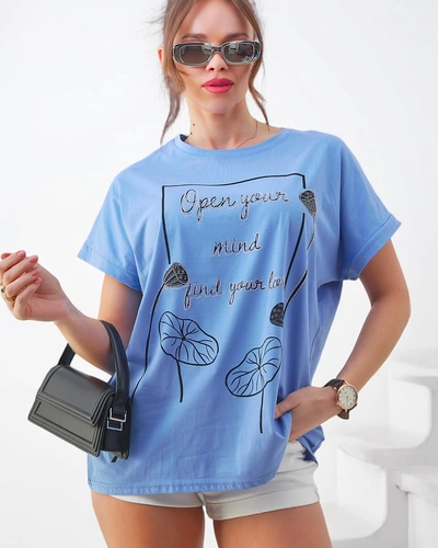 Royalfashion Damen Baumwoll-T-Shirt mit einem interessanten Druck