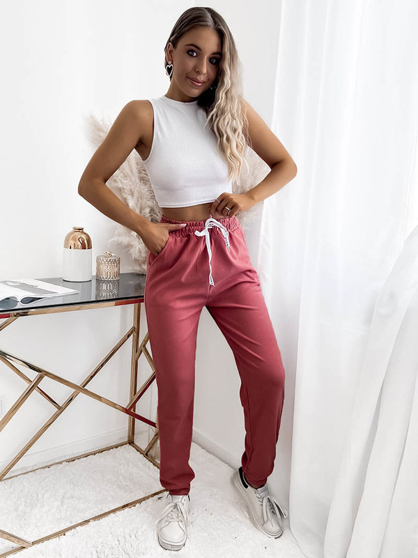 Royalfashion Dunkelrosa Damen-Trainingsanzüge PLUS SIZE