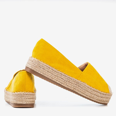 Gelbe Espadrilles auf der Roseanne-Plattform - Schuhe 1
