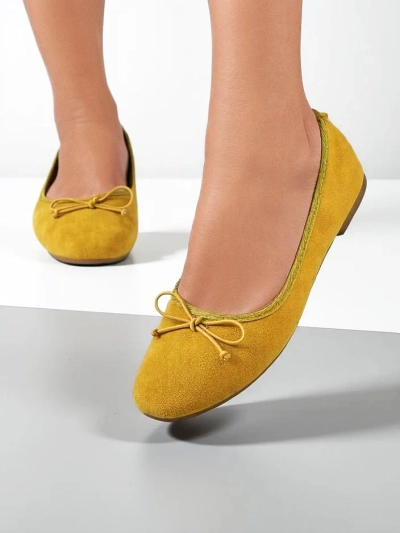Royalfashion Damen Ballerinas mit einer Schleife Zaame