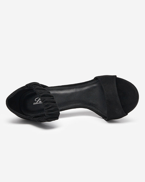 Чорні жіночі босоніжки на високому каблуці Veraxy - Взуття