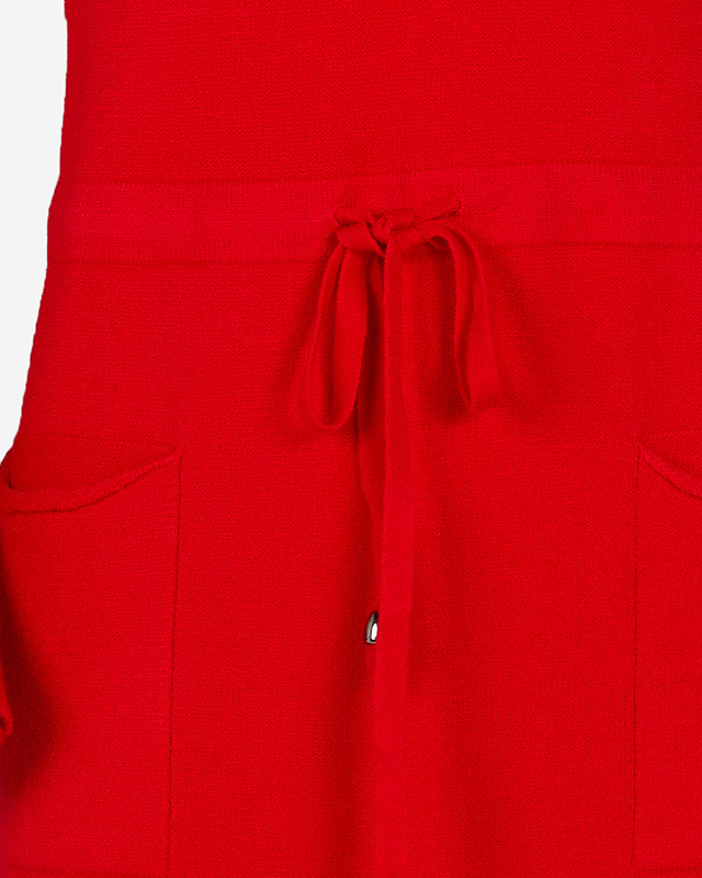 Damen-Tunika mit rotem Kapuzenpullover - Kleidung