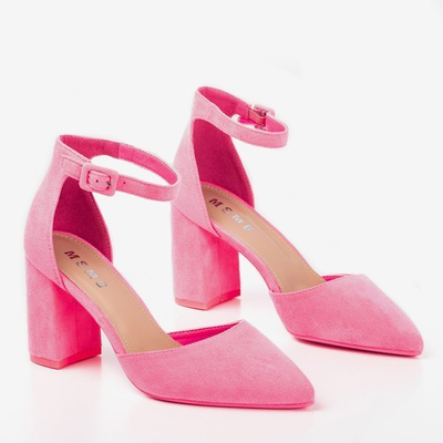 Neonrosa Damensandalen am oberen Raviola-Pfosten - Schuhe 1