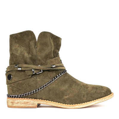 Grüne Cowboystiefel auf einem Innenkeil Salem - Footwear