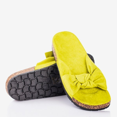 Grüne Frauenschuhe mit Sun and Fun-Schleife - Schuhe
