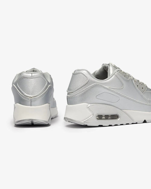 Жіночі спортивні туфлі на шнурівці сріблястого кольору Moteri - Взуття