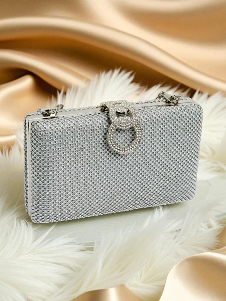 Royalfashion Damen Clutch Handtasche mit Zirkonia Armeddo