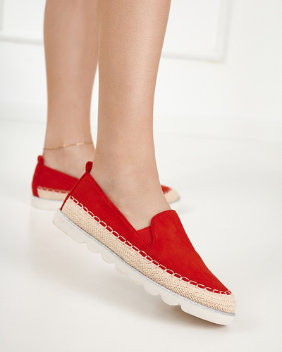 Rote Damen-Slipper Fabiola - Schuhe