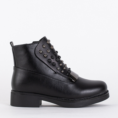 Hübsche schwarze Mädchenstiefel mit Idiloso-Jets - Schuhe