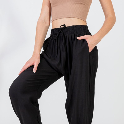 Schwarze Haremshose für Damen - Kleidung