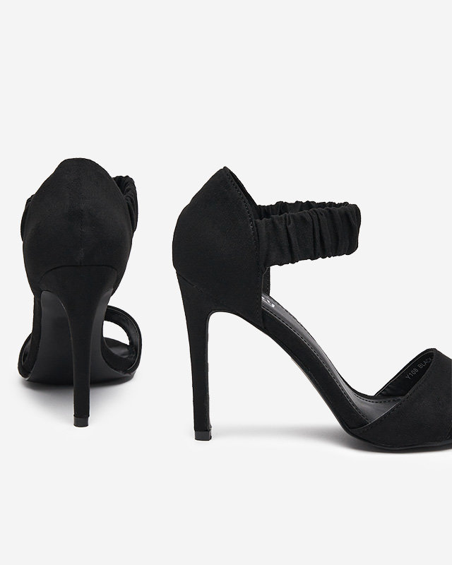 Schwarze Damensandalen auf hohem Absatz Veraxy - Schuhe