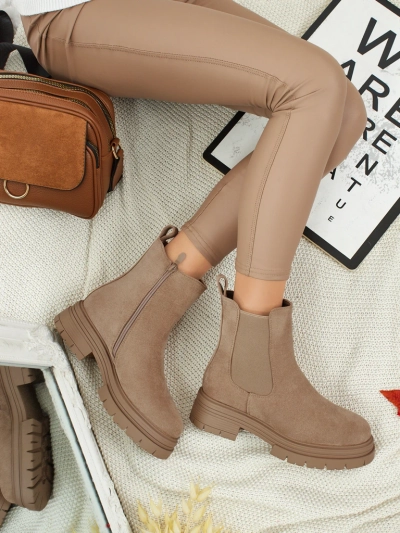 Damen Stiefeletten im Chelsea-Stil aus Öko-Wildleder Lunvor