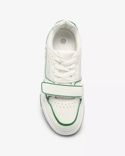 Sportliche Damen-Sneakers in Weiß und Grün Xirrat- Footwear