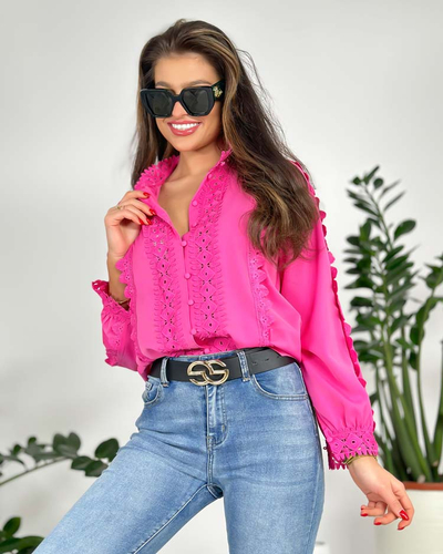 Royalfashion Damen-Spitzenhemd