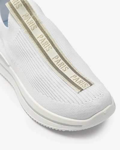 Damen-Slipper mit weißem Schriftzug Cerppa- Footwear
