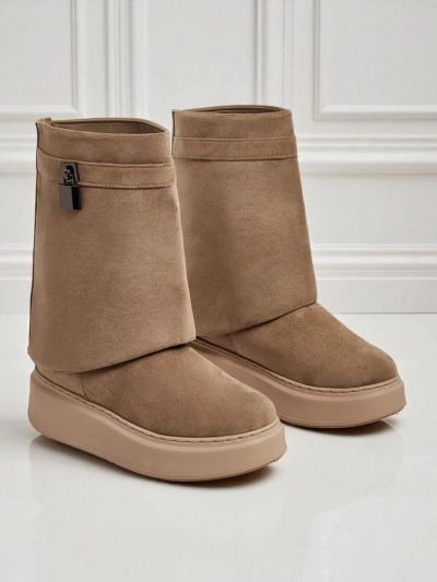 Kurze Damen-Schneestiefel mit abnehmbarem Schaft Elizze