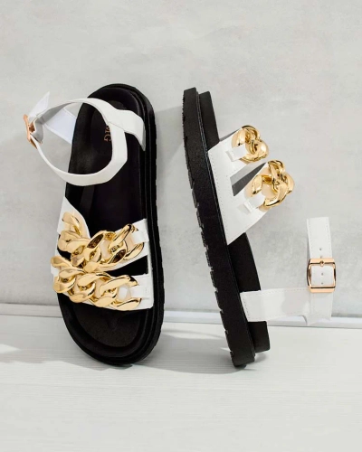Royalfashion Leo-Sandalen aus Öko-Leder