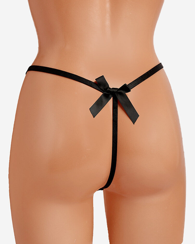 Royalfashion Schwarzer Spitzentanga für Damen