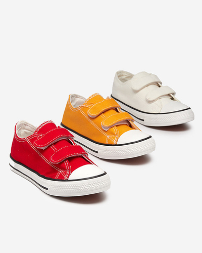 OUTLET Bovis-Sneakers mit Klettverschluss für Mädchen in Weiß und Ecru - Schuhe