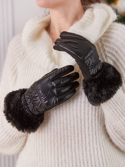 Рукавички для жінок Royalfashion з хутром