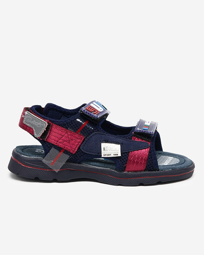 Marineblaue Kindersandalen mit Aufnähern Netiks - Schuhe