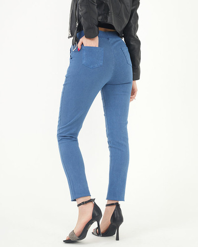 Marineblaue Skinny-Treggings für Damen - Kleidung