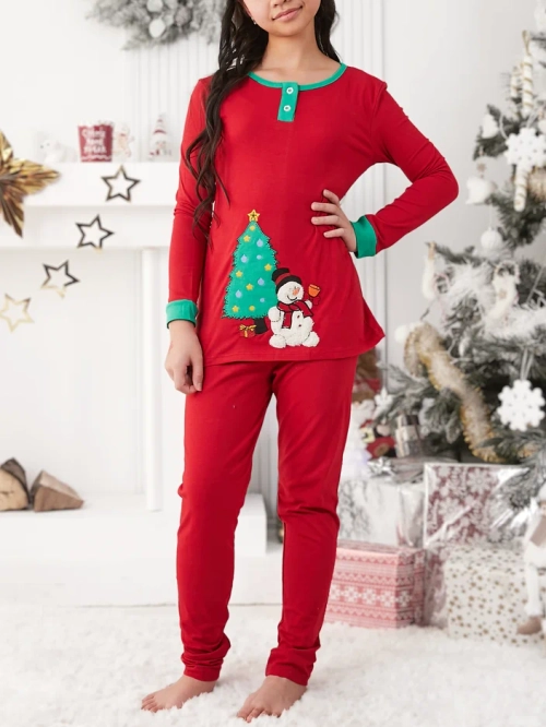 Royalfashion Різдвяні дитячі піжами з принтом