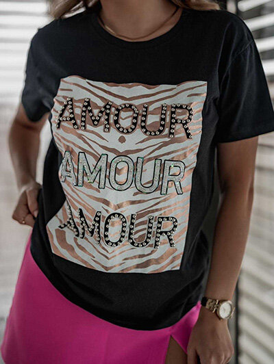 Royalfashion Жіноча блуза з декоративним принтом