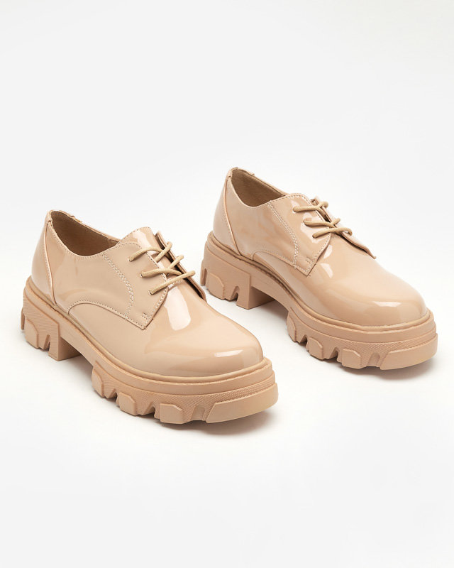 OUTLET Beige lackierte Damenschuhe Binotsi - Schuhe