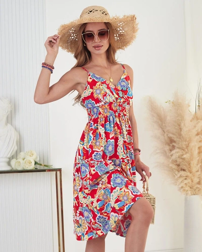 Royalfashion Damen Baumwoll-Blumenkleid