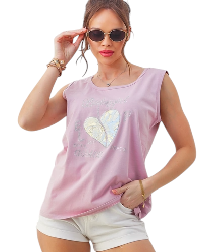 Royalfashion Baumwoll-Damen Tanktop mit Herz