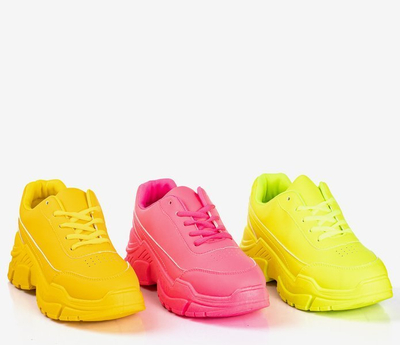 Neonrosa Damen-Sneakers auf einer massiven Lera-Sohle - Schuhe 1