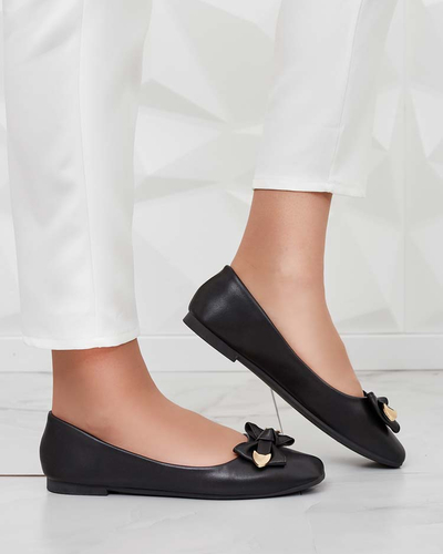 Royalfashion Damen-Ballerinas mit Schleife Fittco